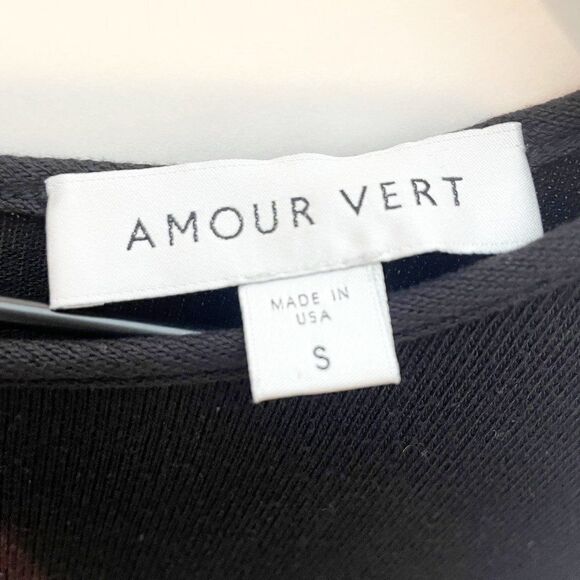 Amour Vert Button Back Long Sleeve Swing Dress Modal Blend in Black Women's S - Picture 5 of 5